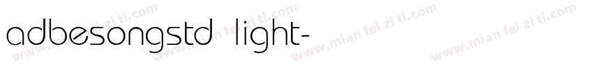 adbesongstd light字体转换